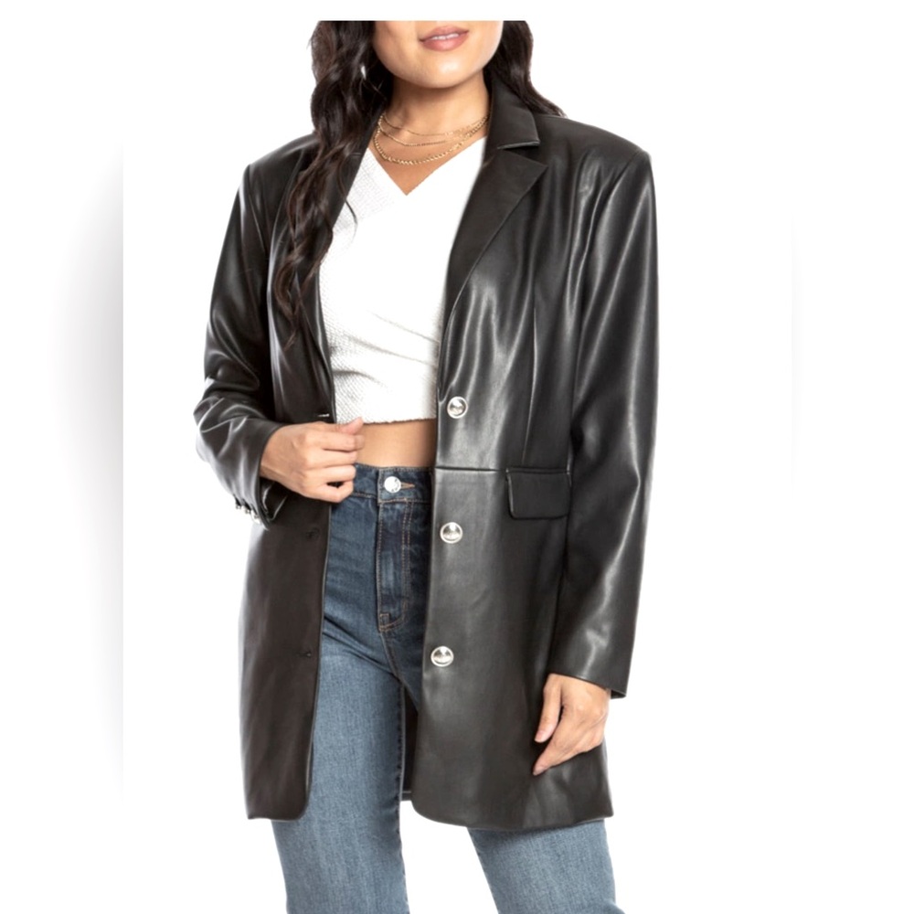 Juicy Couture Faux Leather Trench Coat